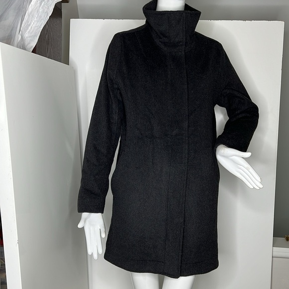 Pendleton Sz S (6-8) Gray Wool Iconic Satin Multicolor Lining Double Zip Coat - Picture 1 of 11